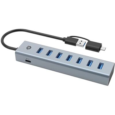 Conceptronic HUBBIES21GP 7-poorts USB 3.0 hub met 5 Gbps USB-A x 7 voeding Conceptronic HUBBIES21GP 7-poorts USB 3.0 hub met 5 Gbps USB-A x 7 voeding