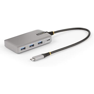 StarTech . com 4-poorts USB-C hub met video-uitgang, USB-C DP Alt Mode 4K 60Hz 3x USB-A, 1x USB Type-C, 100W Power Delivery Pass-Through, USB 3.2 10Gbps, kabel 30 cm, draagbare hub (HB31C3A1CDPPD3) StarTech . com 4-poorts USB-C hub met video-uitgang, USB-C DP Alt Mode 4K 60Hz 3x USB-A, 1x USB Type-C, 100W Power Delivery Pass-Through, USB 3.2 10Gbps, kabel 30 cm, draagbare hub (HB31C3A1CDPPD3)