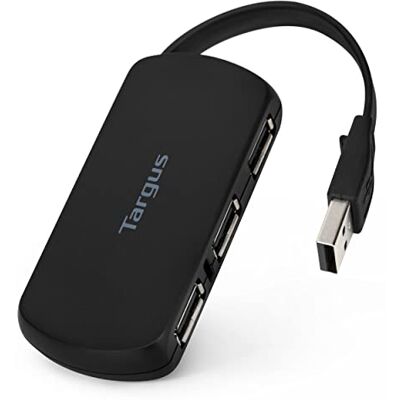 Targus ACH114EU 4-poorts USB-hub, zwart Targus ACH114EU 4-poorts USB-hub, zwart