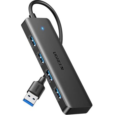 UGREEN USB 3.0-hub, 4 poorten, datahub, ultradun, multiport, USB 3.0, 5 Gbit/s, hoge snelheid, compatibel met MacBook Pro, iMac, Surface Pro, XPS PC, laptop, USB-stick, harde schijf, toetsenbord, muis UGREEN USB 3.0-hub, 4 poorten, datahub, ultradun, multiport, USB 3.0, 5 Gbit/s, hoge snelheid, compatibel met MacBook Pro, iMac, Surface Pro, XPS PC, laptop, USB-stick, harde schijf, toetsenbord, muis