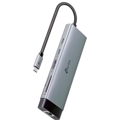 TP-Link UH9120C USB C-hub PD100W, 4K 60Hz HDMI, 1×USB C, 3×USB A, Gigabit Ethernet, SD- en microSD-kaarten, compatibel met MacOS, Windows, Linux, iPad OS, iOS, Android, ChromeOS, Nintendo TP-Link UH9120C USB C-hub PD100W, 4K 60Hz HDMI, 1×USB C, 3×USB A, Gigabit Ethernet, SD- en microSD-kaarten, compatibel met MacOS, Windows, Linux, iPad OS, iOS, Android, ChromeOS, Nintendo