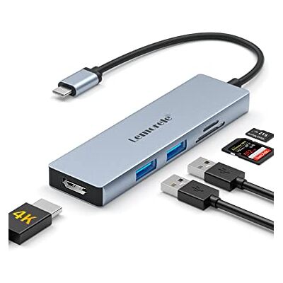 Lemorele USB C-hub, USB C dockingstation, 5-in-1 multiport USB C-adapter met 4K HDMI, 2 USB 2.0, SD/TF-speler voor Steam Deck/Switch, MacBook Pro/Air, ChromeBook, Tablet Type-C PC enz Lemorele USB C-hub, USB C dockingstation, 5-in-1 multiport USB C-adapter met 4K HDMI, 2 USB 2.0, SD/TF-speler voor Steam Deck/Switch, MacBook Pro/Air, ChromeBook, Tablet Type-C PC enz