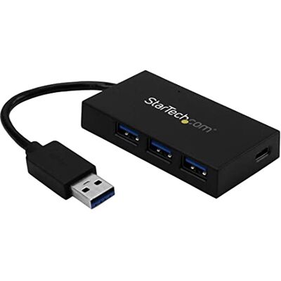 StarTech .com USB 3.0 Hub 4 Port USB-A op 3x USB-A 1x USB-C incl. voeding (HB30A3A1CSFS) zwart StarTech .com USB 3.0 Hub 4 Port USB-A op 3x USB-A 1x USB-C incl. voeding (HB30A3A1CSFS) zwart