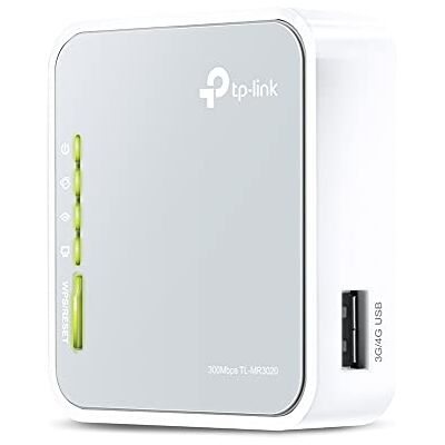 TP-Link Router 150 Mbps Wi-Fi N, 1 x USB 2.0, 1 x Ethernet-poort, USB-poort voor 3G/4G-stick (TL-MR3020) TP-Link Router 150 Mbps Wi-Fi N, 1 x USB 2.0, 1 x Ethernet-poort, USB-poort voor 3G/4G-stick (TL-MR3020)