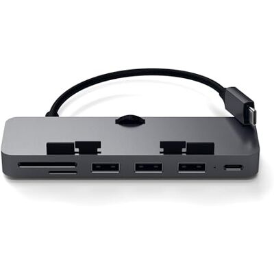 SATECHI USB-C-hub met klem voor iMac, USB-C datapoort, 3 x USB-A 3.0 en micro/SD-schijven, alleen voor iMac 2020/2019/2017 en Pro (niet compatibel met M1 2021), spacegrijs SATECHI USB-C-hub met klem voor iMac, USB-C datapoort, 3 x USB-A 3.0 en micro/SD-schijven, alleen voor iMac 2020/2019/2017 en Pro (niet compatibel met M1 2021), spacegrijs