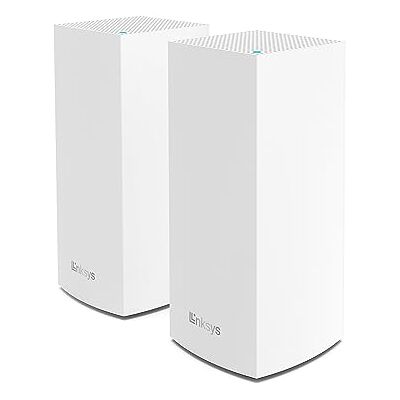 Linksys Velop MX8400 AX4200 Triple Band Wi-Fi 6 Mesh System (wifi-router, signaalversterker repeater tot 525 m², 3,5 keer snellere snelheid voor meer dan 80 apparaten, 2 stuks) Linksys Velop MX8400 AX4200 Triple Band Wi-Fi 6 Mesh System (wifi-router, signaalversterker repeater tot 525 m², 3,5 keer snellere snelheid voor meer dan 80 apparaten, 2 stuks)