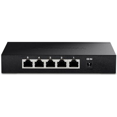 TRENDnet Onbeheerde 5-poorts 2,5 G-schakelaar, 5 poorten 2,5 GBASE-T, schakelcapaciteit van 25 Gbit/s, achterwaarts compatibel met 10-100-1000 Mbps apparaten, zonder ventilator, wandmontage, zwart TRENDnet Onbeheerde 5-poorts 2,5 G-schakelaar, 5 poorten 2,5 GBASE-T, schakelcapaciteit van 25 Gbit/s, achterwaarts compatibel met 10-100-1000 Mbps apparaten, zonder ventilator, wandmontage, zwart