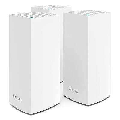 Linksys Velop MX12600 AX4200 Triple Band Wi-Fi 6 Mesh systeem (wifi-router, signaalversterker repeater tot 830 m², 3,5 keer snellere snelheid voor meer dan 120 apparaten) Linksys Velop MX12600 AX4200 Triple Band Wi-Fi 6 Mesh systeem (wifi-router, signaalversterker repeater tot 830 m², 3,5 keer snellere snelheid voor meer dan 120 apparaten)