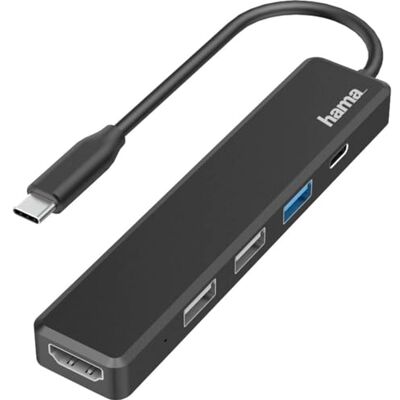 Hama USB Type C 3.2 Gen 1/3 USB A-poorten, 1 x USB Type C, 1 x HDMI, Ultra HD 4K Hama USB Type C 3.2 Gen 1/3 USB A-poorten, 1 x USB Type C, 1 x HDMI, Ultra HD 4K
