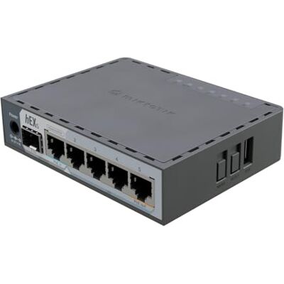 Mikrotik hEX S (2025) E60iUGS Een compacte en betaalbare bekabelde router met 2,5G SFP-poort, 5Gigabit Ethernet, PoE-uitgang, USB en snelle dual-core processor Mikrotik hEX S (2025) E60iUGS Een compacte en betaalbare bekabelde router met 2,5G SFP-poort, 5Gigabit Ethernet, PoE-uitgang, USB en snelle dual-core processor
