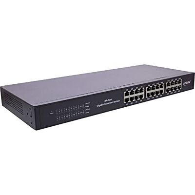 InLine ® 24-poorts 1 Gb/s 48,26 cm (19 inch) Gigabit netwerkschakelaar van metaal, zonder ventilator InLine ® 24-poorts 1 Gb/s 48,26 cm (19 inch) Gigabit netwerkschakelaar van metaal, zonder ventilator