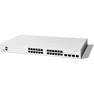 Cisco Systems Catalyst 1300-24T-4X, 24-poorts GE, SFP+ GE 4x10, beperkte levenslange bescherming (C1300-24T-4X) Cisco Systems Catalyst 1300-24T-4X, 24-poorts GE, SFP+ GE 4x10, beperkte levenslange bescherming (C1300-24T-4X)