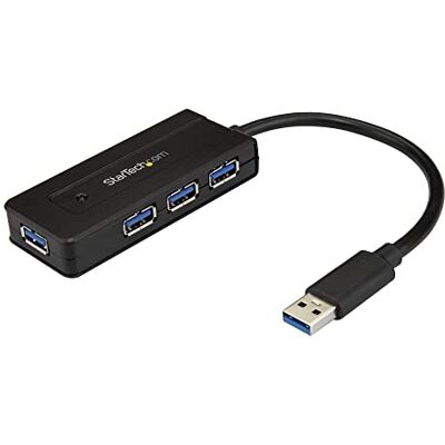 StarTech .com USB-hub 3.0 – dockingstation met 4 poorten SuperSpeed 5 Gbps met snel opladen USB 3.1 Gen 1 Type A voor vaste PC/laptop – stroomvoorziening via USB-bus of auto-voeding Mini/Compact – zwart (ST4300MINI) StarTech .com USB-hub 3.0 – dockingstation met 4 poorten SuperSpeed 5 Gbps met snel opladen USB 3.1 Gen 1 Type A voor vaste PC/laptop – stroomvoorziening via USB-bus of auto-voeding Mini/Compact – zwart (ST4300MINI)