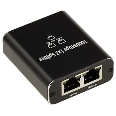 KALEA-INFORMATIQUE 1-poorts Gigabit Ethernet-splitter naar twee poorten voor het aansluiten van twee apparaten op één Ethernet-poort KALEA-INFORMATIQUE 1-poorts Gigabit Ethernet-splitter naar twee poorten voor het aansluiten van twee apparaten op één Ethernet-poort