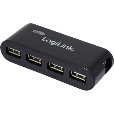 Logilink UA0085 Hub USB 2.0, 4 poorten, 2 A, zwart Logilink UA0085 Hub USB 2.0, 4 poorten, 2 A, zwart