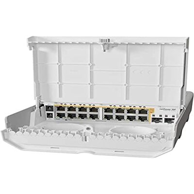Mikrotik NETPOWER 16P CRS318-16P-2S + Out buitenschakelaar Mikrotik NETPOWER 16P CRS318-16P-2S + Out buitenschakelaar