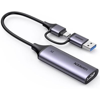 UGREEN Video Capture Kaart HDMI 4K 30Hz naar USBA USB C 3.0 2K 30Hz 1080P UGREEN Video Capture Kaart HDMI 4K 30Hz naar USBA USB C 3.0 2K 30Hz 1080P