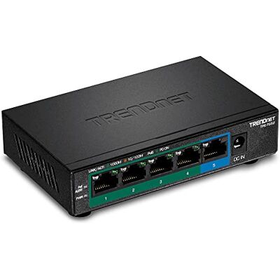 TRENDnet TPE-TG52 Gigabit PoE switch + 5 poorten, 32 W PoE stroombudget, 10 Gbps schakelcapaciteit, QoS IEEE 802.1p, DSCP Pass-Through-ondersteuning, zonder ventilator TRENDnet TPE-TG52 Gigabit PoE switch + 5 poorten, 32 W PoE stroombudget, 10 Gbps schakelcapaciteit, QoS IEEE 802.1p, DSCP Pass-Through-ondersteuning, zonder ventilator