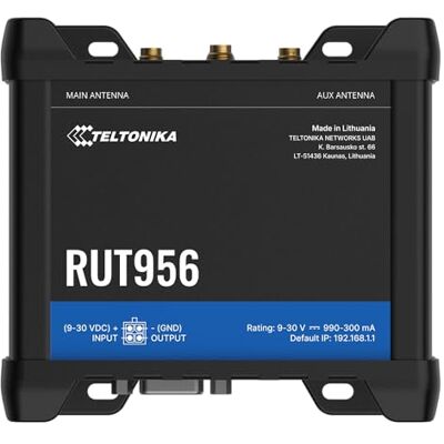 Teltonika RUT956 Industrial Dual SIM LTE WiFi RS232 RS485 Router Teltonika RUT956 Industrial Dual SIM LTE WiFi RS232 RS485 Router