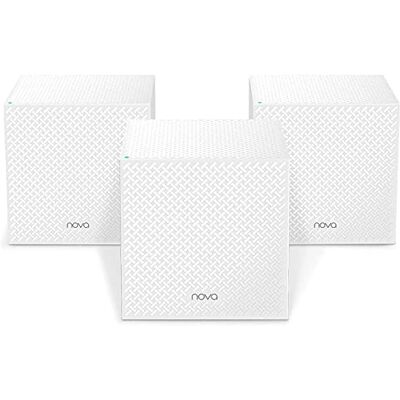 Tenda Nova MW12-3 AC2100M net Wi-Fi systeem pak voor 600 m² multi-vloer huis/SMB dekking, router en versterker vervanging, 2 x 3 gigabit poorten, eenvoudige app installatie, compatibel met Alexa Tenda Nova MW12-3 AC2100M net Wi-Fi systeem pak voor 600 m² multi-vloer huis/SMB dekking, router en versterker vervanging, 2 x 3 gigabit poorten, eenvoudige app installatie, compatibel met Alexa
