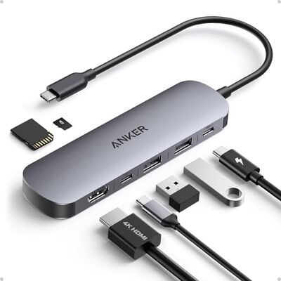 Anker USB C-hub, 7-in-1 hub, 4K 60Hz HDMI-splitter Anker USB C-hub, 7-in-1 hub, 4K 60Hz HDMI-splitter