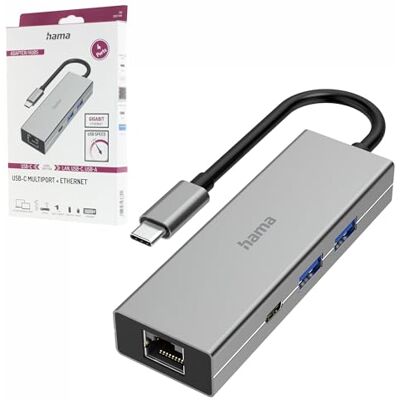 Hama USB-C Multiport Hub (USB 3.1) met 4 poorten, grijs Hama USB-C Multiport Hub (USB 3.1) met 4 poorten, grijs