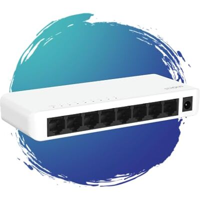 Strong SW8000P 8-poorts Gigabit metalen desktopschakelaar wandmontage of tafelmontage ideaal voor snelle LAN-verbindingen netwerkuitbreiding wit Strong SW8000P 8-poorts Gigabit metalen desktopschakelaar wandmontage of tafelmontage ideaal voor snelle LAN-verbindingen netwerkuitbreiding wit