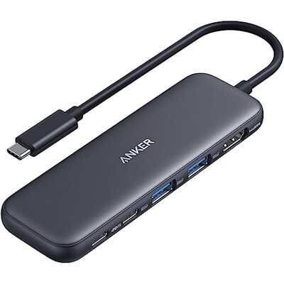 Anker USB-hub, 332 5-in-1 USB C-hub met 4K HDMI-display, 5 Gbps datapoort en 2 USB A-poorten voor MacBook Pro, MacBook Air, Dell XPS, Lenovo Thinkpad, HP laptops en nog veel meer Anker USB-hub, 332 5-in-1 USB C-hub met 4K HDMI-display, 5 Gbps datapoort en 2 USB A-poorten voor MacBook Pro, MacBook Air, Dell XPS, Lenovo Thinkpad, HP laptops en nog veel meer