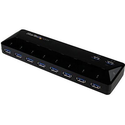 StarTech . 10-poorts USB 3.0-hub met laad- en synchronisatiepoorten, 8 USB-A-poorten, 2 USB-A-poorten voor snel opladen, USB-hub met meerdere poorten (ST103008U2C) StarTech . 10-poorts USB 3.0-hub met laad- en synchronisatiepoorten, 8 USB-A-poorten, 2 USB-A-poorten voor snel opladen, USB-hub met meerdere poorten (ST103008U2C)