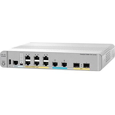 Cisco Systems Catalyst 3560CX-8XPD-S Netwerkschakelaar, 6 GbE-poorten en 2 Multi-GbE-poorten, 8 PoE+ Output-poorten, 240 W PoE-verbruik, verbeterde levenslange garantie (WS-C3560CX-8XPD-S) Cisco Systems Catalyst 3560CX-8XPD-S Netwerkschakelaar, 6 GbE-poorten en 2 Multi-GbE-poorten, 8 PoE+ Output-poorten, 240 W PoE-verbruik, verbeterde levenslange garantie (WS-C3560CX-8XPD-S)