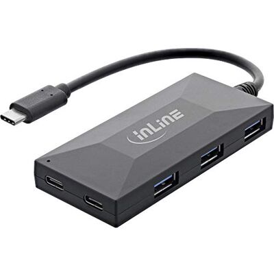 InLine ® USB 3.2 gen.1 OTG, USB type-C naar 2 type-C poorten en 3 type-A-poorten, zonder voeding InLine ® USB 3.2 gen.1 OTG, USB type-C naar 2 type-C poorten en 3 type-A-poorten, zonder voeding