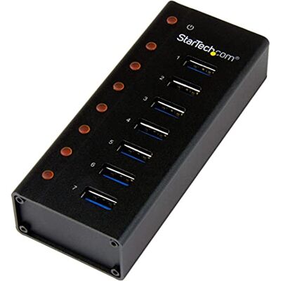 StarTech . com 7-poorts USB 3.0 hub 5Gbps USB-hub voor wand-/desktopmontage met metalen behuizing (ST7300U3M) StarTech . com 7-poorts USB 3.0 hub 5Gbps USB-hub voor wand-/desktopmontage met metalen behuizing (ST7300U3M)