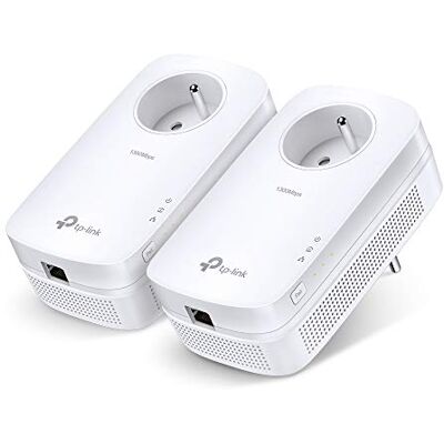 TP-Link TL-PA8015PKIT Powerline 1300 Mbps met 1 Gigabit Ethernetpoort en geïntegreerd stopcontact, supersnel (1300 Mbps Kit of 2 Ideale oplossing om thuis te genieten van Multi-TV service, Wit TP-Link TL-PA8015PKIT Powerline 1300 Mbps met 1 Gigabit Ethernetpoort en geïntegreerd stopcontact, supersnel (1300 Mbps Kit of 2 Ideale oplossing om thuis te genieten van Multi-TV service, Wit