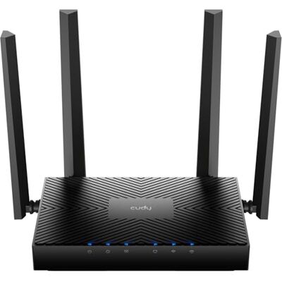 Cudy AX3000 Gigabit 6 Mesh WLAN-router, 5 poorten GbE, VPN, WR3000E WLAN 6 tot 2402 574 Mbps, Dual-Band OFDMA, 1,2 GHz dual-core processor, 5 GbE-poorten, 4 antennes, WG/OVPN/IPsec VPN Cudy AX3000 Gigabit 6 Mesh WLAN-router, 5 poorten GbE, VPN, WR3000E WLAN 6 tot 2402 574 Mbps, Dual-Band OFDMA, 1,2 GHz dual-core processor, 5 GbE-poorten, 4 antennes, WG/OVPN/IPsec VPN