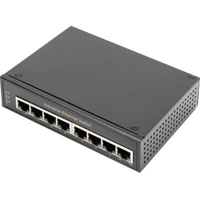 Digitus Netwerkschakelaar met 8 poorten, DIN-rail of wandmontage, RJ45 Gigabit Ethernet-stopcontacten, DIN-rail, 1 Gbit/s Digitus Netwerkschakelaar met 8 poorten, DIN-rail of wandmontage, RJ45 Gigabit Ethernet-stopcontacten, DIN-rail, 1 Gbit/s
