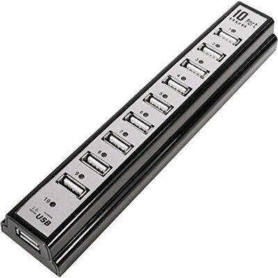 Logilink UA0096 Hub USB 2.0, 10 poorten, 3,5 A, zwart Logilink UA0096 Hub USB 2.0, 10 poorten, 3,5 A, zwart