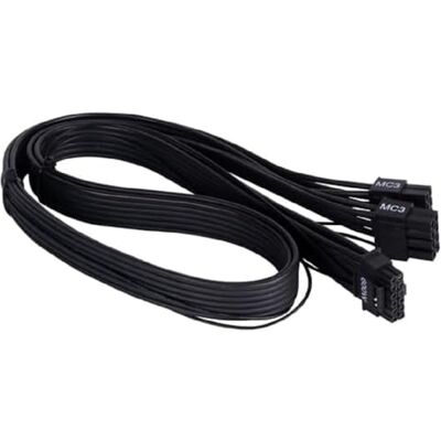 Silverstone Technology SST-PP14-EPS75, 2 x 8-polige EPS-kabel (voedingsblok) naar 12+4-polig (GPU) 12VHPWR PCIe Gen5 Silverstone Technology SST-PP14-EPS75, 2 x 8-polige EPS-kabel (voedingsblok) naar 12+4-polig (GPU) 12VHPWR PCIe Gen5