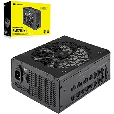 Corsair RM1200x SHIFT ATX-voeding, volledig modulair, modulaire zijinterface, ATX 3.1 & PCIe 5.1, condensatoren beoordeeld bij 105 °C, efficiëntie 80 Plus Gold, zwart Corsair RM1200x SHIFT ATX-voeding, volledig modulair, modulaire zijinterface, ATX 3.1 & PCIe 5.1, condensatoren beoordeeld bij 105 °C, efficiëntie 80 Plus Gold, zwart