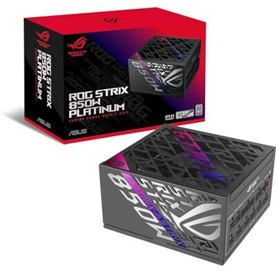 Asus ROG Strix 850P Gaming, modulaire pc-voeding, 850 W vermogen, PCle Gen 5.0, 80 Plus Titanium, standaard ATX 3.1, ventilator met dubbele kogellagers, zwart, ROG-STRIX-850P-GAMING Asus ROG Strix 850P Gaming, modulaire pc-voeding, 850 W vermogen, PCle Gen 5.0, 80 Plus Titanium, standaard ATX 3.1, ventilator met dubbele kogellagers, zwart, ROG-STRIX-850P-GAMING