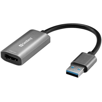 Sandberg Adapter USB (St) > HDMI (BU) converter 4K grijs Sandberg Adapter USB (St) > HDMI (BU) converter 4K grijs