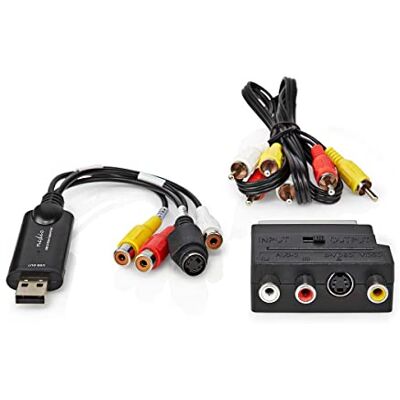 NEDIS VGRRU101BK Video Grabber USB 2.0 480p A/V/Scart-kabel NEDIS VGRRU101BK Video Grabber USB 2.0 480p A/V/Scart-kabel