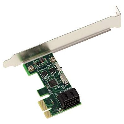 KALEA-INFORMATIQUE 2-poorts PCI Express PCIe x1 controllerkaart voor SATA harde schijven, compact formaat, met ASM1061 chipset High en Low Profile. KALEA-INFORMATIQUE 2-poorts PCI Express PCIe x1 controllerkaart voor SATA harde schijven, compact formaat, met ASM1061 chipset High en Low Profile.
