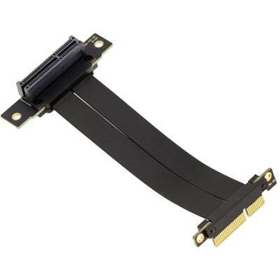 KALEA-INFORMATIQUE Riser uitbreidingstafel PCI Express Gen 4.0 één PCIe x4 mannelijke poort naar vrouwelijke poort, met 64 GT/s bandbreedte KALEA-INFORMATIQUE Riser uitbreidingstafel PCI Express Gen 4.0 één PCIe x4 mannelijke poort naar vrouwelijke poort, met 64 GT/s bandbreedte