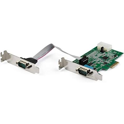 StarTech .com PCIe-kaart met 2 poorten, RS232, UART 16950, PCI Express Serial, 921,4 Kbps, compatibel met Windows en Linux StarTech .com PCIe-kaart met 2 poorten, RS232, UART 16950, PCI Express Serial, 921,4 Kbps, compatibel met Windows en Linux