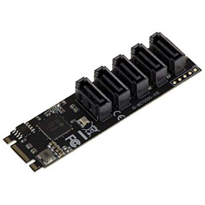 KALEA-INFORMATIQUE KALEA INFORMATIQUE Controller-kaart M.2 (M2 NGFF) type PCIe M of B+M Key – 5-poorts SATA 3.0 6 Gbps – chipset JMB585 KALEA-INFORMATIQUE KALEA INFORMATIQUE Controller-kaart M.2 (M2 NGFF) type PCIe M of B+M Key – 5-poorts SATA 3.0 6 Gbps – chipset JMB585