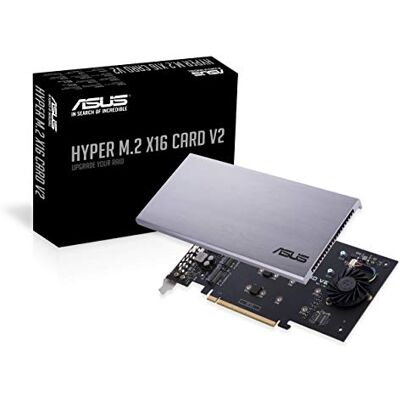 Asus Hyper M.2 X16 PCIe 3.0 X4 V2 uitbreidingskaart ondersteunt 4 NVMe M.2 (2242/2260/2280/22110) tot 128 Gbps voor Intel VROC en AMD Ryzen Threadripper NVMe Raid Asus Hyper M.2 X16 PCIe 3.0 X4 V2 uitbreidingskaart ondersteunt 4 NVMe M.2 (2242/2260/2280/22110) tot 128 Gbps voor Intel VROC en AMD Ryzen Threadripper NVMe Raid