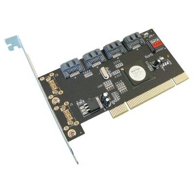 KALEA-INFORMATIQUE 4-poorts PCI SATA Controllerkaart 32-bits PCI met Silicon Image SIL 3124 Chipset, Raid 0 1 5 KALEA-INFORMATIQUE 4-poorts PCI SATA Controllerkaart 32-bits PCI met Silicon Image SIL 3124 Chipset, Raid 0 1 5