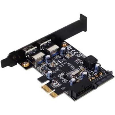 Silverstone SST-EC04E PCI-E USB 3.0 uitbreidingskaart, 15-pins SATA-voeding, 1 x 20-pins intern + 2 x externe poorten type A Silverstone SST-EC04E PCI-E USB 3.0 uitbreidingskaart, 15-pins SATA-voeding, 1 x 20-pins intern + 2 x externe poorten type A