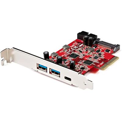 StarTech .com 5-poorts PCI Express USB kaart PCIe USB 3.1 Gen 2 10 Gbps kaart met 1 x USB-C & 2 x USB-A 1 x IDC 2 poorten (uitbreiding interne USB 5 Gbps) USB C PCI Express controllerkaart StarTech .com 5-poorts PCI Express USB kaart PCIe USB 3.1 Gen 2 10 Gbps kaart met 1 x USB-C & 2 x USB-A 1 x IDC 2 poorten (uitbreiding interne USB 5 Gbps) USB C PCI Express controllerkaart