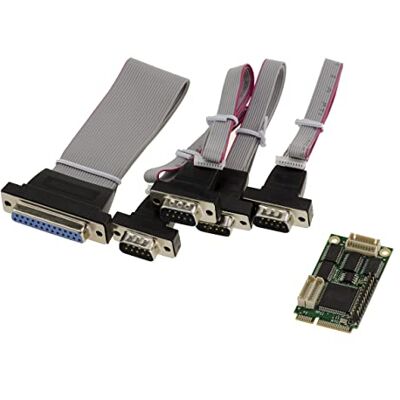 KALEA-INFORMATIQUE Mini-PCIe-kaart, 1 parallelle poort LPT DB25 + 4 poorten COM DB9 RS232, mPCIe Full Size CHIPSET WCH CH384L KALEA-INFORMATIQUE Mini-PCIe-kaart, 1 parallelle poort LPT DB25 + 4 poorten COM DB9 RS232, mPCIe Full Size CHIPSET WCH CH384L